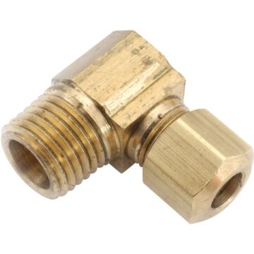 Anderson Metals 1/2 In. x 1/2 In. Male 90 Deg. Compression Brass Elbow (1/4 Bend)