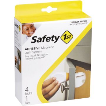 Safety 1st Plastic Adhesive Magnetic Lock System (4-Lock Set)