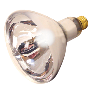 Satco 125 Watt R40 Incandescent - Clear Heat - 6000 Average rated hours - Medium base - 120 Volt
