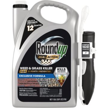 Roundup Dual Action 365 1 Gal. Exclusive Formula Weed & Grass Killer with Comfort Wand