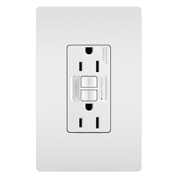 Pass & Seymour Combination Tamper-Resistant 15A Self-Test Night Light/GFCI, White 1597NTLTRWCCD4