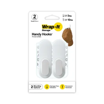 Wrap-It The Ian Handy Hooks (White - 2pk) Medium
