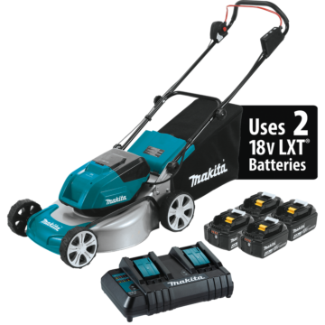 36V (18V X2) LXT® Brushless 18" Lawn Mower Kit with 4 Batteries (4.0Ah)