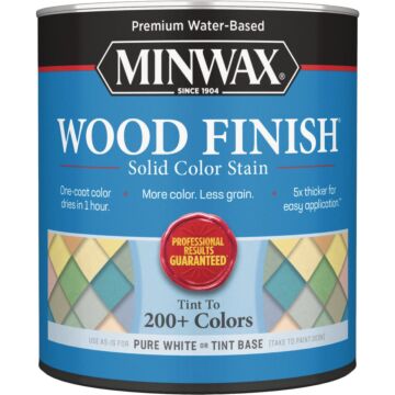 Minwax Wood Finish Water-Based Solid Color Stain, White Tint Base, 1 Qt.