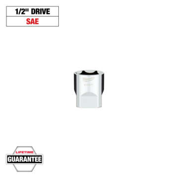 Milwaukee 1/2" Drive 1-1/8" SAE 6-Point Socket with FOUR FLAT™ Sides