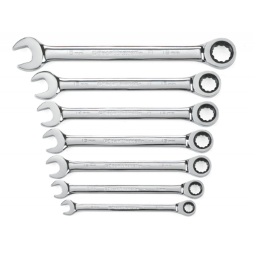 GearWrench 7 Pc. Combination Ratcheting Wrench Set Metric