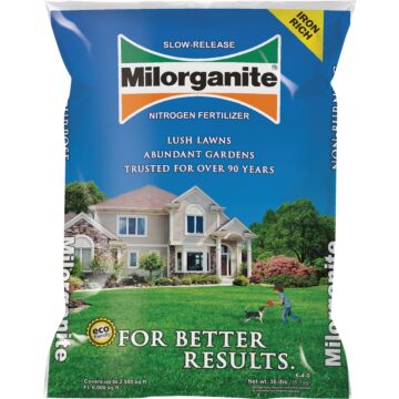 Milorganite 32 Lb. 2500 Sq. Ft. 6-4-0 Slow-Release Nitrogen Lawn Fertilizer