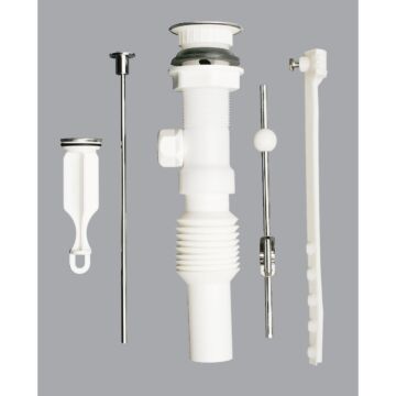 Do it Best 1-1/4 In. Chrome-Plated/Plastic Flexible Pop-Up Assembly