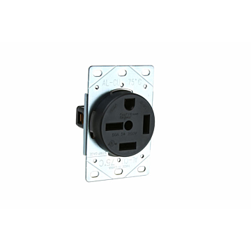 Pass & Seymour 50A 250V 15-50R Straight Blade Single Flush Receptacle, 3-Pole, 4-Wire