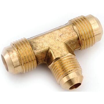 Anderson Metals 754059-080806 Tube Reducing Tee, 1/2 x 1/2 x 3/8 in, Flare, Brass