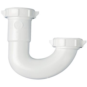 Plumb Pak PP66-1W J-Bend, 1-1/2, 1/2 x 1-1/4 in, Slip, Plastic, White