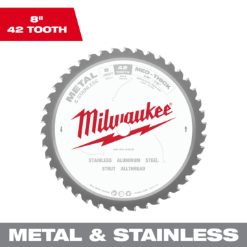 Milwaukee 8" Metal & Stainless Cutting Circular Saw Blade