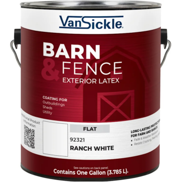 Van Sickle Barn & Fence Exterior Latex (Flat - Ranch White) Gallon