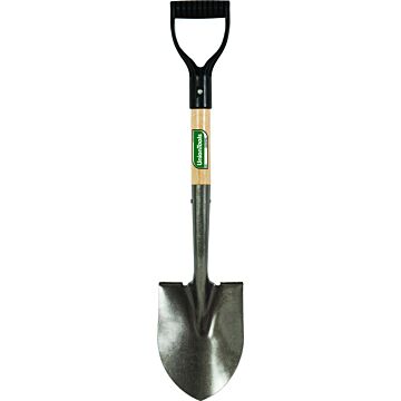 UnionTools 163037900 Digging Shovel, 6 in W Blade, Carbon Steel Blade, Hardwood Handle, D-Shaped Handle