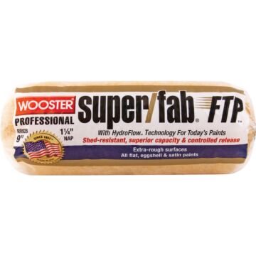 WOOSTER Super/Fab FTP Knit Fabric Roller Cover - 9 in. x 1-1/4 in. Nap