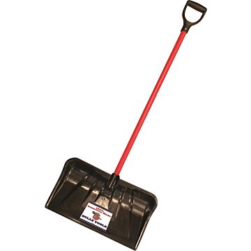 Bully Tools Poly Snow Shovel w/ Fiberglass & D-Grip Handle