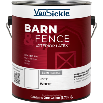 Van Sickle Barn & Fence Exterior Latex Semi-Gloss White Gallon