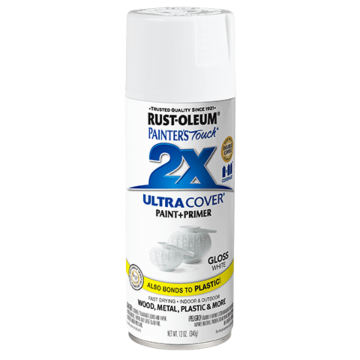 Painter's Touch® 2X Ultra Cover® Spray Paint - 2X Ultra Cover Gloss Spray - 12 oz. Spray - Gloss White