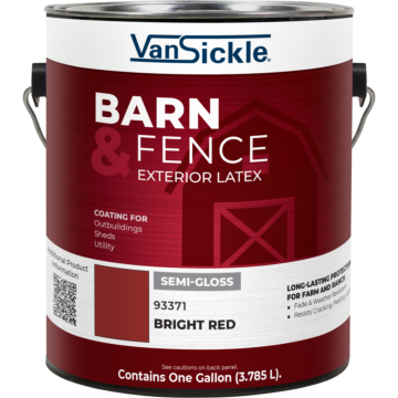 Van Sickle Barn & Fence Exterior Latex Semi-Gloss Bright Red Gallon