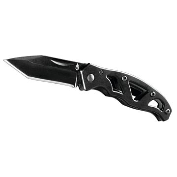 GERBER 31-001729 Folding Knife, 2.13 in L Blade, 7Cr17MoV Stainless Steel Blade, 1-Blade, Textured Handle, Black Handle