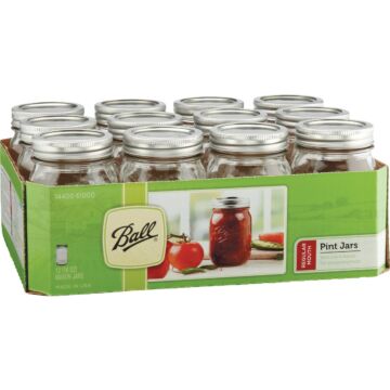 Ball 16 Oz Regular Mouth Mason Jar (12-Count)