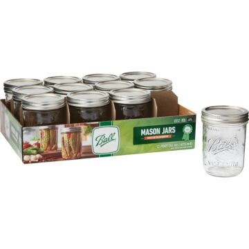 Ball 16 Oz Wide Mouth Mason Jar (12-Count)