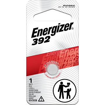 Energizer 392 Silver Oxide Button Battery, 1 Pack