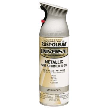 Universal Premium Spray Paint - Metallic Spray Paint - 11 oz. Spray - Satin Nickel