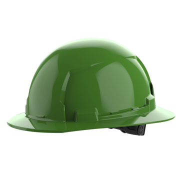 Milwaukee BOLT™ Green Full Brim Hard Hat w/6pt Ratcheting Suspension (USA) - Type 1, Class E
