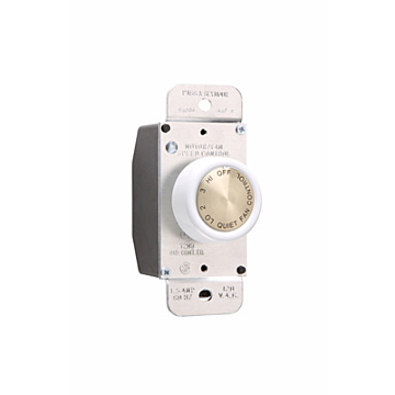 Pass & Seymour Rotary Fan Speed Control, White
