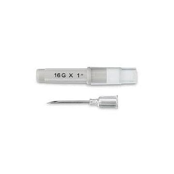 Ideal Instruments® 16 ga x 1 in L White Color Disposable Hub Needle