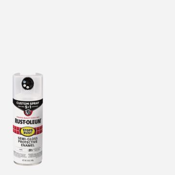 Rust-Oleum Stops Rust 12 Oz. Custom Spray 5 in 1 Semi-Gloss Spray Paint, White