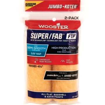 WOOSTER Jumbo-Koter Super/Fab FTP Knit Roller Cover (2pk) 4-1/2 in. x 3/8 in. Nap
