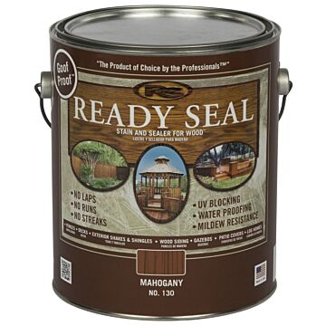 Ready Seal 130 Stain and Sealer, Mahogany, 1 gal, Can