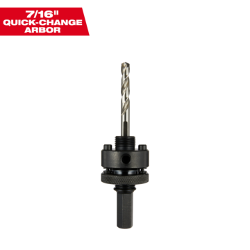 Milwaukee Large Thread Quick Change Arbor, 7/16" Shank