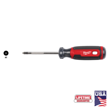 Milwaukee #1 Phillips 3" Cushion Grip Screwdriver (USA)