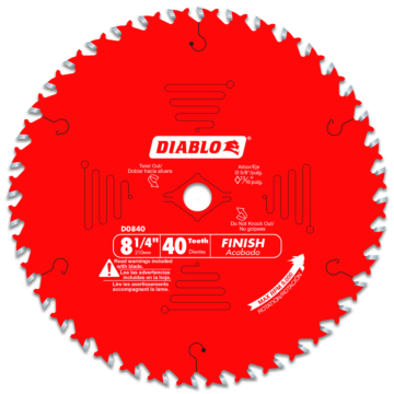 8-1/4 in. x 40 Tooth Finishing Saw Blade