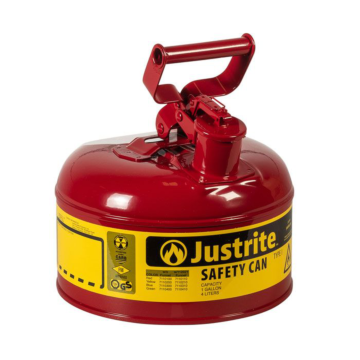 1 Gallon Steel Safety Can for Flammables, Type I, Flame Arrester, Red - 7110100