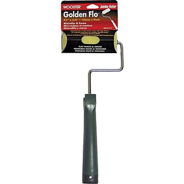 WOOSTER GOLDEN FLO Jumbo-Koter RR115-4 1/2 Frame and Cover, 3/8 in Nap, Fabric Cover, Sher-Grip Handle