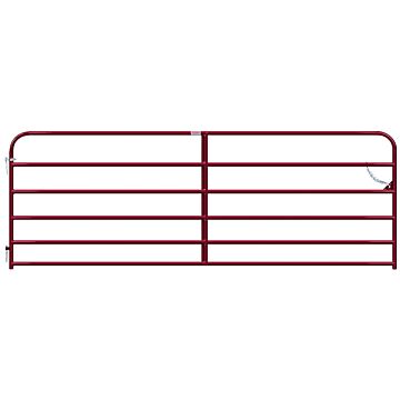 Behlen Country 40130121 Utility Gate, 144 in W Gate, 50 in H Gate, 20 ga Frame Tube/Channel, Red