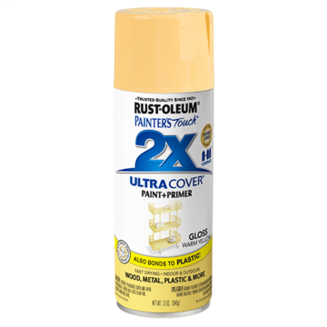 Painter's Touch® 2X Ultra Cover® Spray Paint - 2X Ultra Cover Gloss Spray - 12 oz. Spray - Gloss Warm Yellow