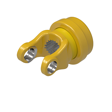 AB1 series yoke with 1 3/8-21 spline bore and spring-lok connection