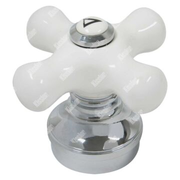 Kissler 1-5/8 x 2-1/2 in Universal Fit Porcelain Single Cross Handle