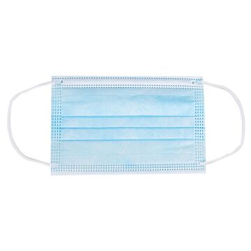 Exclusively Orgill WGBZ04-20 Face Mask, 5-1/2 x 3-1/2 in, 3-Layer, Blue, Elastic Ear Loop Fastening, Disposable