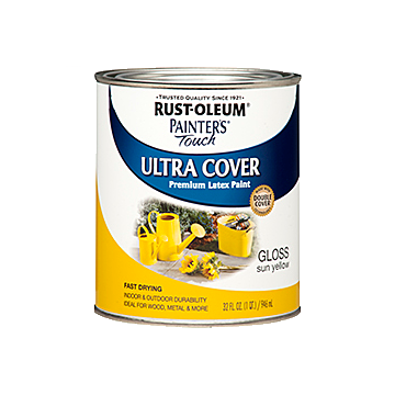Painter's® Touch Ultra Cover - Ultra Cover Multi-Purpose Gloss Brush-On Paint - Quart - Sun Yellow