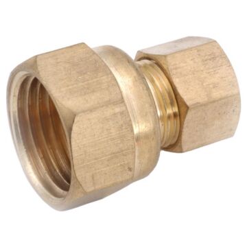 Anderson Metals Brass Female Compression Adapter - 3/8 in. FOD x 1/4 in. MIP