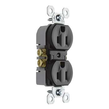 Pass & Seymour Trademaster® 15A/125V Duplex Receptacle, Brown