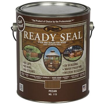Ready Seal 115 Stain and Sealer, Pecan, 1 gal, Can