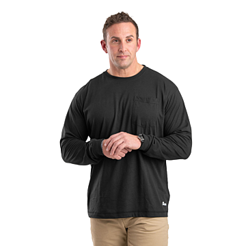 Performance Long Sleeve Pocket Tee (Black)