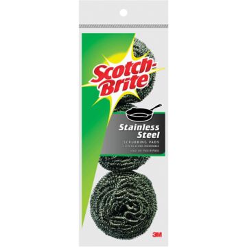 3M Scotch-Brite Stainless Steel Scouring Pad (3-Count)